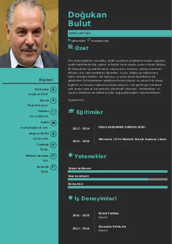 Gemi Kaptanı CV Örnekleri cv indir